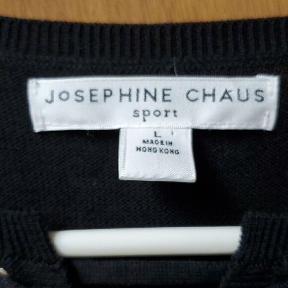 Josephine Chaus Womans Black Sweater, Size Large - Picture 2 of 4